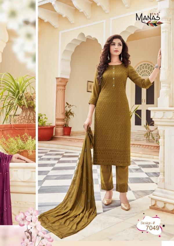 Manas Schiffli Vol 9 Rayon Designer Eork Readymade Suit